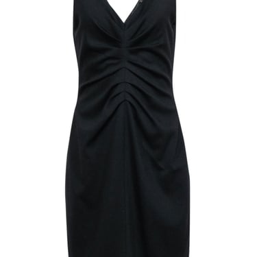 Tahari - Black Sleeveless Dress w/ Ruched Front Sz 12