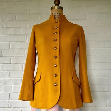 1960's XS/S Mustard Tailored Wool Coat 