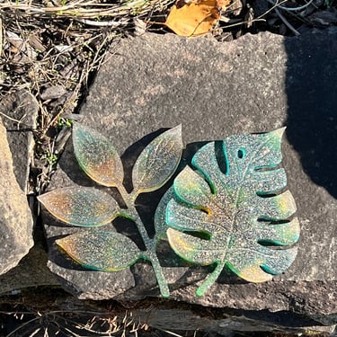 Resin Coasters Leaf Decor Sparkle Coasters Fall Leaves 