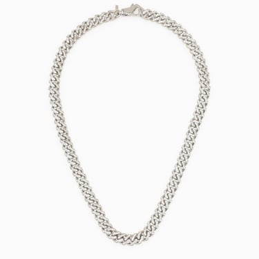 Emanuele Bicocchi 925 Silver Chain Necklace With Crystals Men
