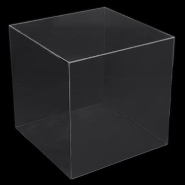 Mid-Century Modern Glass Cube Side Table