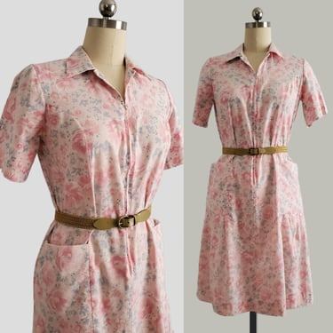 1970s Lauren Originals Dress - 70's Dresses - 70s Women's Vintage Size Large 