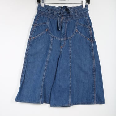 70s Vintage Nes't Ce Pas Denim Culottes Jeans Sun High Rise High Waisted 