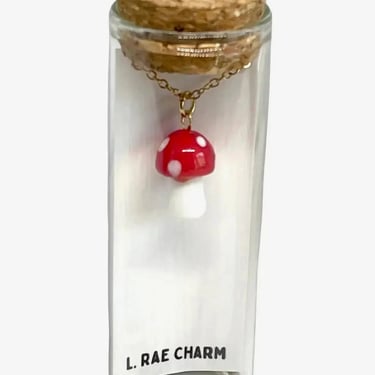 L Rae Charm - Mushroom Glass Charm Necklace