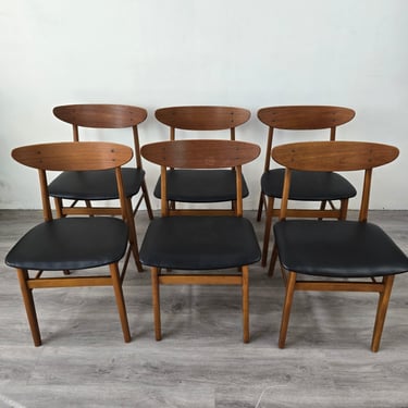 Set of 6 Danish Teak Dining Chairs