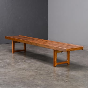 6.5ft Torbjørn Afdal 'Krobo' Bench Teak Scandinavian Mid-Century Modern 