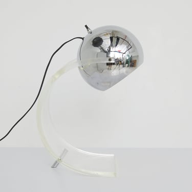 Arched Lucite Lamp by Robert Sonneman, 1970s 