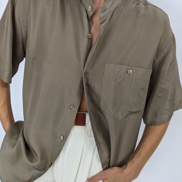 Vintage Latte Silk Blouse