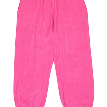 Suzie Kondi - Hot Pink Terrycloth Joggers w/ Ankle Cuffs Sz S