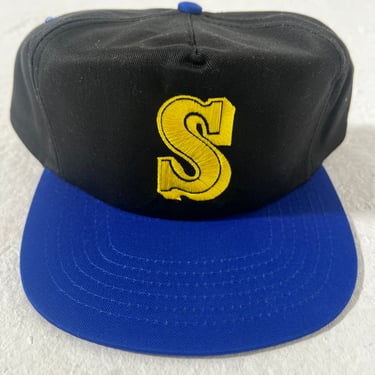 Seattle Mariners Black Dome Blue Bill Snapback