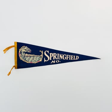 Vintage Springfield Missouri Souvenir Pennant Fishing 