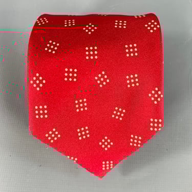 PAUL SMITH Red Beige Dots Silk Tie