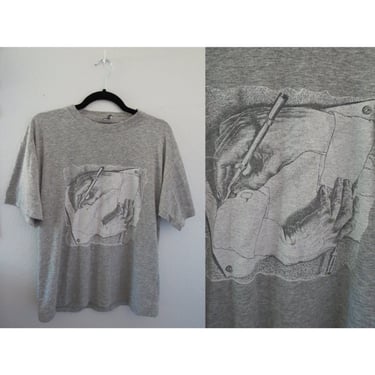 Vintage M.C. Escher Hands Shirt - Nu Gallery Collection - Size Medium 