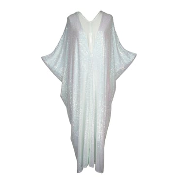 Moonstone Blanc Sequin Caftan Kaftan Dress 