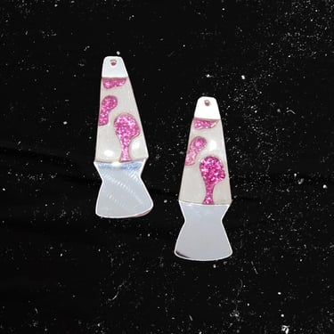 Groovy Lava Lamp Hair Clip Mirrored Acrylic Barrette 