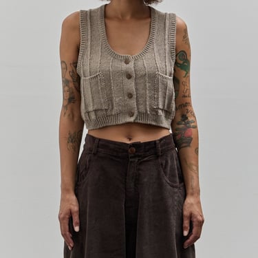 Cordera Heather Cotton Waistcoat, Taupe