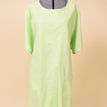 Electric Green 2 Pocket Dress By Denim &amp; Co., XXL