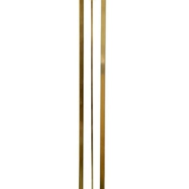 High Style Memphis Style Brass Chrome and Marble Torchiere Floor Lamp 