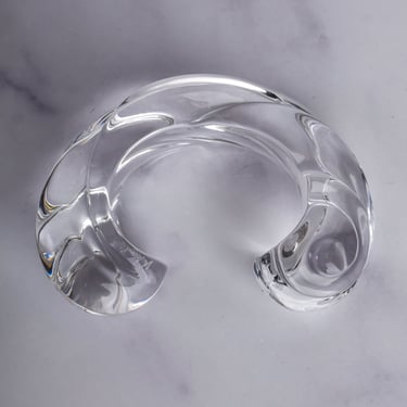 Patricia von Musulin Vintage Iconic Clear 'Rams Head' Hand Carved Lucite Cuff Bracelet