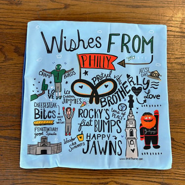 Wishes from Philly 18 x 18 pillow case