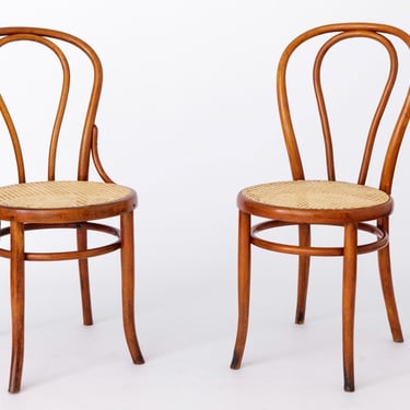 Pair of Thonet Chairs Bentwood 1950s Vintage 