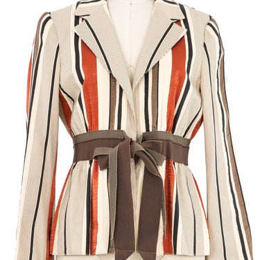 Moschino Striped Ribbon Tie Jacket