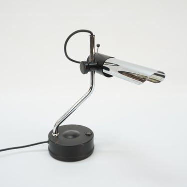 Vintage Desk Lamp / 70s / Ingo Maurer Gulp Style / Chrome Table Lamp / Office Lamp / Mid Century Modern / Table Lamp / Space Age / Bedside 