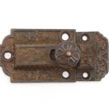 Antique 3 in. Victorian Cast Iron Cabinet Latch