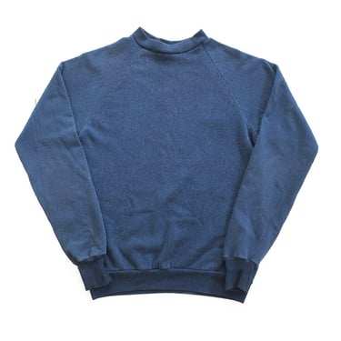 navy sweatshirt / raglan sweatshirt / 1970s Sears navy blue raglan crew neck sweatshirt Small 