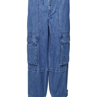 Isabel Marant Etoile 'Ivy' Blue Cotton Cargo Pants Women