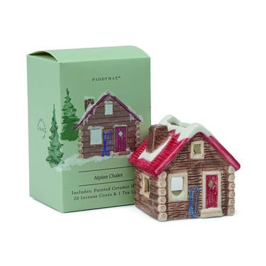 Alpine Chalet Ceramic Incense &amp; Tea Light Holder