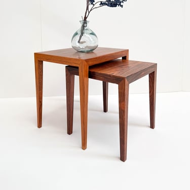 Severin Hansen Rosewood Nesting Tables (Set of 2), Denmark 1960s 
