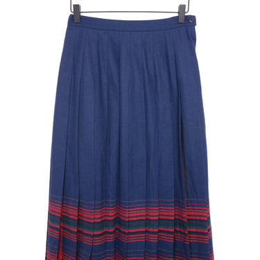 Pleated Wool Maxi Skirt
