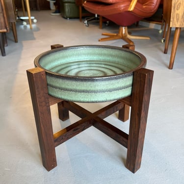Arne Basse Ceramic & Rosewood Stand