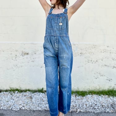 Summertime Blues 60's Big Mac Patched Overalls