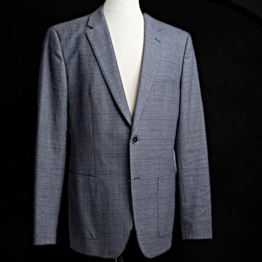 Mens Wool Blazer Jacket Gray | Size 42 L | Hugo Boss 