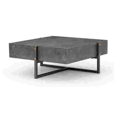 Kepler Iron &amp; Bluestone Square Coffee Table MTF158-33