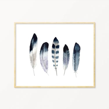 Snoogs & Wilde Art - 5 Feathers #15 ~ Art Print