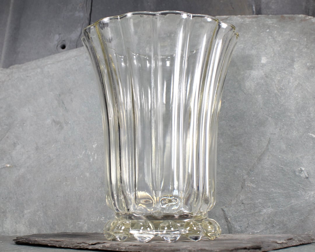 Vintage Glass Flower Vase 