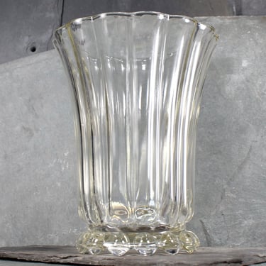 Vintage Glass Flower Vase | Bubble Glass Large Vase | Boopie Glass Vase for Large Arrangements | Vintage Boopie Glass 