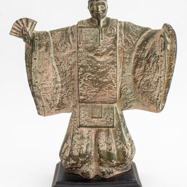 Japanese Ceramic Sculpture of a Noh Actor