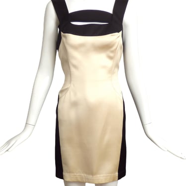 THIERRY MUGLER- AS IS 1990s Satin & Crepe Mini Dress, Size 6