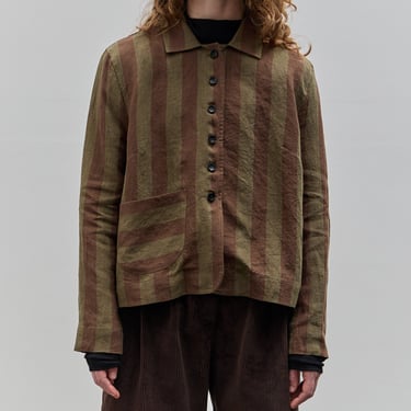 Cawley Striped Lillie Jacket, Forest/Chocolate