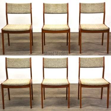 Modern Teak Dining Chairs - Set of 6 