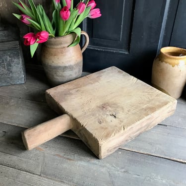 French Wood Chopping Board, Cutting, Chunky, Serving, Rustic Farm Table, French Farmhouse Cuisine 