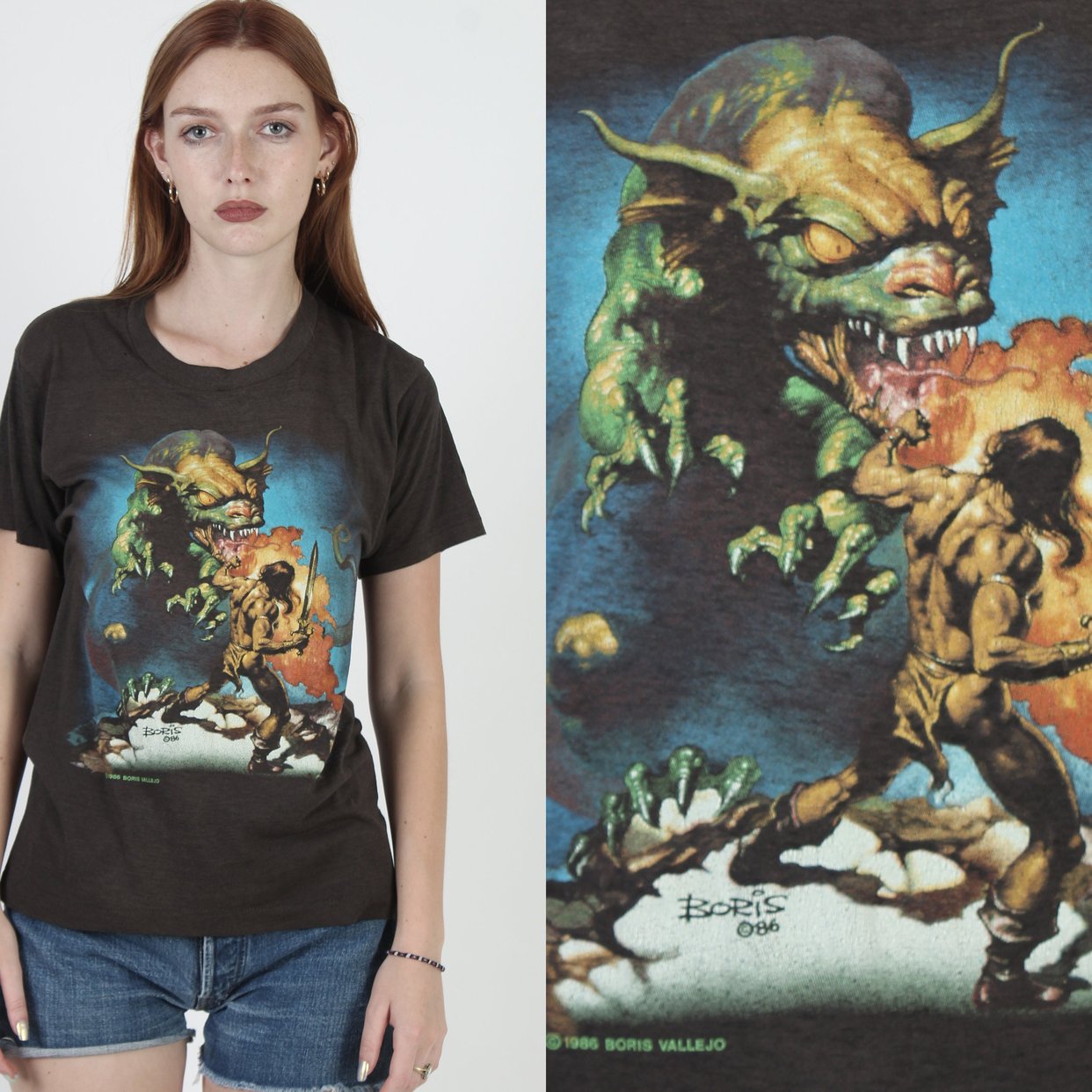 Vintage 1986 Boris Vallejo T Shirt, 80