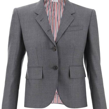 Thom Browne Single-Breasted Cropped Jacket In 120'S Wool Women