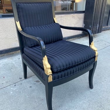 Sit Down POTUS | Ebony Finish Chair with Gold Trim by Ethan Allen