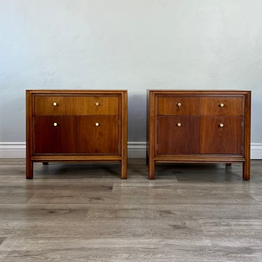 Set of Restored Mid Century Modern Solid Wood Nghtstands 