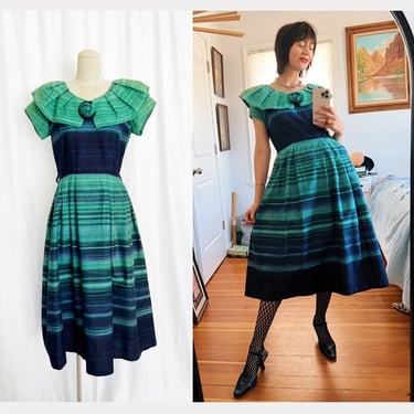 1950’s Small Cotton Rosette Dress 
